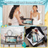 Preppy Patch Cosmetic Bag - Summer Beach Chenille Varsity Letter Clear Toiletry Bag Aesthetic Waterproof Portable Makeup Bag Clutch Purse Travel B...