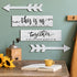 Jetec 4 Pcs Wooden Arrow Wall Decor This is Us Our Life Rustic Family Signs for Home Wall Decor Home Wooden Hanging Sign for Farmhouse Living Room...