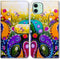 Case for iPhone 12 Mini, Colorful Dragonfly Leather Flip Phone Case Wallet Cover with Card Slot Holder Kickstand for iPhone 12 Mini...