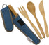 To-Go Ware Bamboo Travel Utensils - Utensil Set with Carrying Case, Indigo...