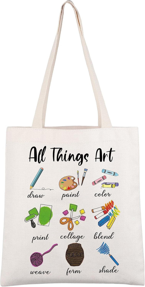 CMNIM Art Teacher Gifts Artist Gifts All Things Art Makeup Bag Art Lovers Gift Teacher Appreciation Gift Art Teacher Supplies (All Things Art TB)...
