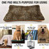 Vintage Leopard Print Dog Bed Cat Bed, Rectangle Comfortable Pet Bed, Ultra Soft Calming Dog Bed for Small Medium Large Dogs, 18" x 24"...
