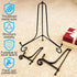 6PCS 3 Size Black Iron Plate Stands for Display 4 6 8 Inch, Decorative Metal Plate Holders for Displaying, Mini Easel Stand, Frame, Book, Card, Pl...