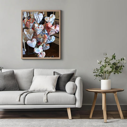 Posterizer 1 pcs-heart-shaped crafts-Valentine's themed poster -2-Romantic Art-Holiday Poster Collection-Gift for Couples boyfriend girlfriend Hus...