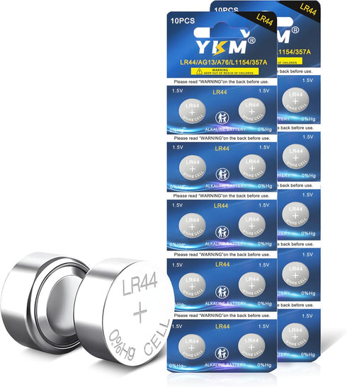 LR44 Batteries AG13 A76 357 LR44h L1154c L1154f 1.5V Alkaline Battery for Thermometer Watch Button Battery 20 Pack...