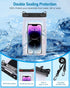 Large Waterproof Phone Pouch Universal Phone Waterproof Case for iPhone 15 14 13 12 Pro Max Galaxy S22 S21 IPX8 Water Proof Dry Bag with Wide Lany...
