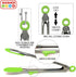 Parve Green Locking Kitchen Tongs – 12” Heavy Duty Multipurpose Tool - Stainless Steel with Non-Stick Silicone Tips - Color Coded Kitchen Tools by...