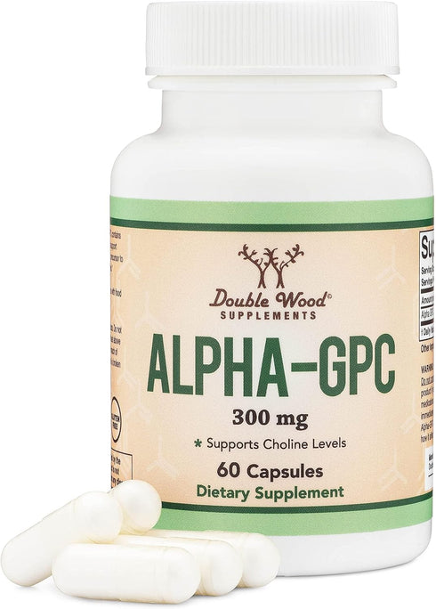 Alpha GPC Choline Brain Supplement for Acetylcholine (60 Count, 600mg Servings) Advanced Memory Formula, Focus and Brain Support, Focus Supplement...