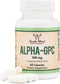 Alpha GPC Choline Brain Supplement for Acetylcholine (60 Count, 600mg Servings) Advanced Memory Formula, Focus and Brain Support, Focus Supplement...
