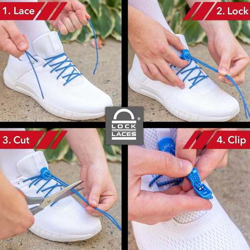 Lock Laces - Elastic No Tie Shoelaces 1 Size Fits All for Kids Adults Tieless Shoe Laces Tennis Shoes Sneakers...