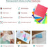 1200 Pcs Transparent sticky Notes - Waterproof Clear Sticky Notes Box pack | sticky book tabs, sticky notes cute, Index arrow pastel tabs, see thr...