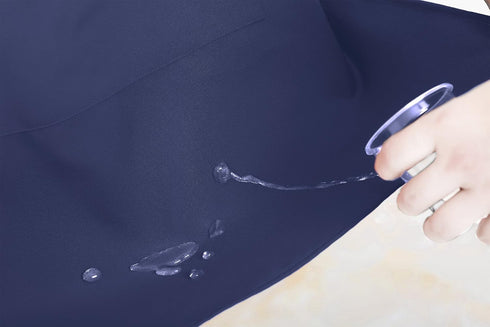 Navy Professional Resist Water Adjustable Extra Long Bib Apron 3 Pockets Home Kitchen Garden Restaurant Cafe Bar Pub Bakery for Cooking Chef Baker...