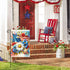 Patriotic Floral Garden Flag Double Sided, Red White and Blue Burlap Yard Flag, Small 4th of July Outdoor Decor 12.5x18"...