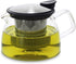 Forlife Bell Glass Teapot with Basket Infuser, 14-Ounce/430ml, White...