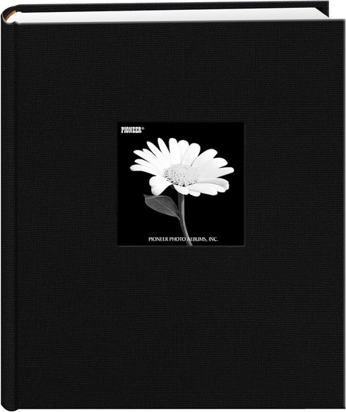 Fabric Frame Cover Photo Album 200 Pockets Hold 5x7 Photos, Deep Black...