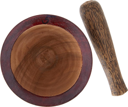 Thai Mortar Pestle Grinding Cookware Thai Food Menu Recipe Kitchen Tool Product of Thailand (5 inch)...
