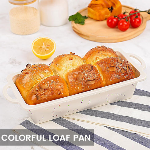 1 Pack Silicone Bread Loaf Pan with Metal Reinforced Frame, 9.5 x 5 in Non-stick Silicone Loaf Pan for Baking, Durable Silicone Bread Pan for Oven...