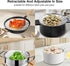 3-Piece Steamer Basket Set: Stainless Steel Adjustable Folding Veggie and Seafood Steamer, Expandable to Fit Various Pot Sizes: 5.5" to 8.3", 6.3"...