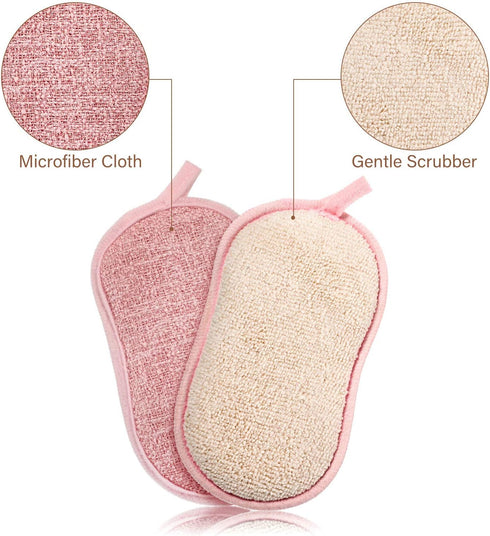 10 Pieces Reusable Sponges Kitchen Non Scratch Microfiber Sponge Scrubber Sponge Reusable Scouring Pads Dish Sponge for Kitchen Cleaning Dishes an...