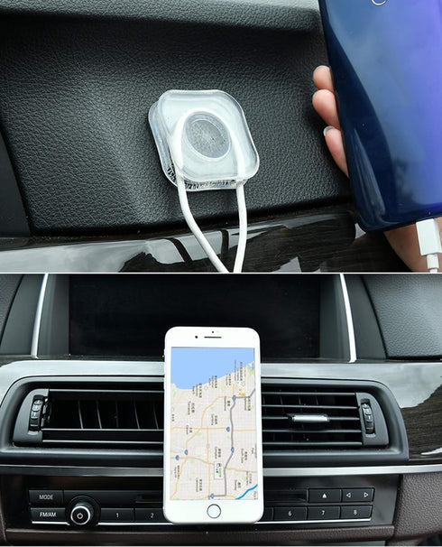 Premium Nano Gel Pad Traceless Magic Stickers,Washable Multi-Functional Universal Sticky Car Phone Holder,Application for Car,Home,Office Storage ...