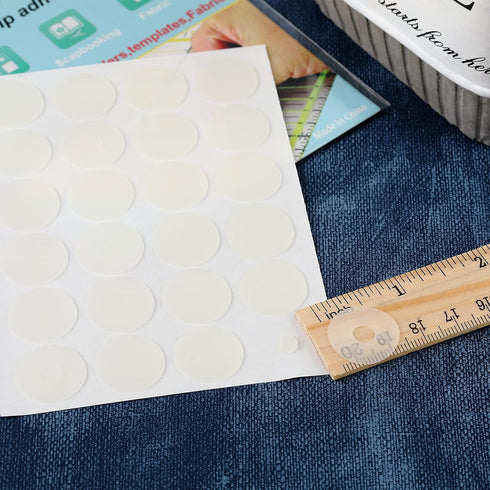 Non-Slip Silicone Grips for Quilt Templates Slip Ruler Grip Stickers Non-Slip Adhesive Rings, 48 Pieces in Total, 24 Large and 24 Small...