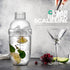 Homestia Plastic Cocktail Shaker w/Scale and Jigger Set, Strainer Top, Drink Mixer Bartender Kit, Clear Plastic Cocktail Shaker Bottle Wine Mixer ...
