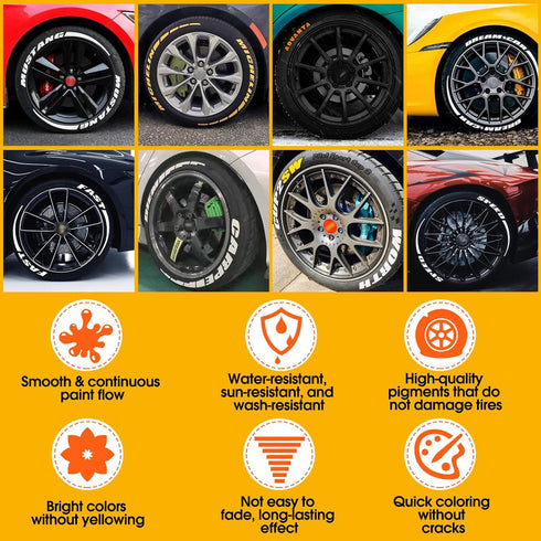 Tire Paint Pen For Car Tires, 2Pcs Green Tire Marker Paint Pen?Tire Paint Allows You To Get The Real Professional Look Of Car Tires...