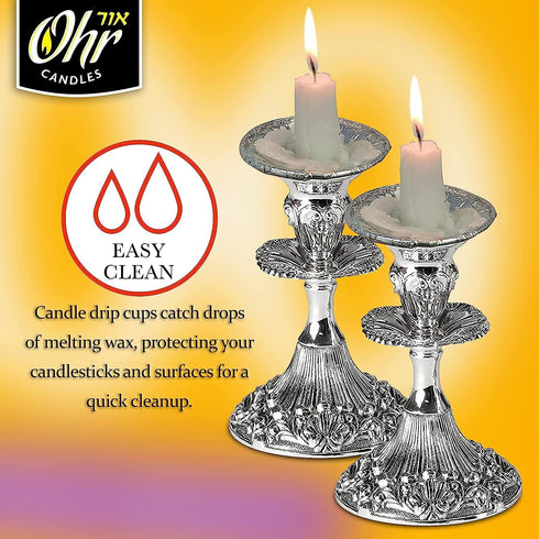 Ohr Candles Extra Heavy Disposable Aluminium Foil Candle Holder, Drip Cup Bobeches - 1 Pack - 50 Pieces...