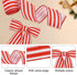 TONIFUL 2 Rolls-2 Inch Red Striped Wired Ribbon, Red and White Stripe Wired Ribbon for Gift Wrapping, Indoor, Bows Making, Wedding Birthday Party ...