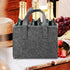 6 Bottle Wine Carrier Tote Reusable Grocery Bags for Travel Camping Picnic Wine Lover Vacation Picnic Dinner Party Storage Organizers Grey...