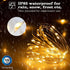 koopower 2X 50 LEDs Battery Fairy Lights on 16ft Waterproof Copper String for Outdoor (8 Modes), Warm White...