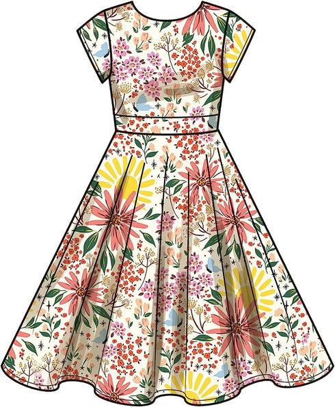 Simplicity Easy Children's and Girls' Party Dresses Sewing Pattern Packet, Design Code S9799, Sizes 7-8-10-12-14, Multicolor...