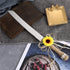 TANG SONG Rustic Wedding Cake Knife and Serving Set with Sunflower Burlap Lace Wedding Cake Knife (Set of 2)...