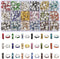 QUEFE 1170Pcs Rhinestone Spacer Beads for Jewelry Making, Rondelle Crystal 8mm Bead for Necklaces, Focal Beads for Pen, Bracelet Pendants (18 Colo...
