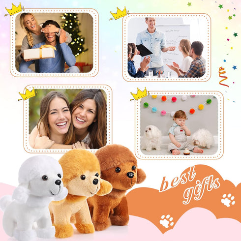 Sumind 9 Pcs Mini Plush Dog Stuffed Animals Bulk Dog Plush Party Favors Small Soft Plush Dog Toy for Goodie Bag Fillers Kids Baby Show Birthday Va...