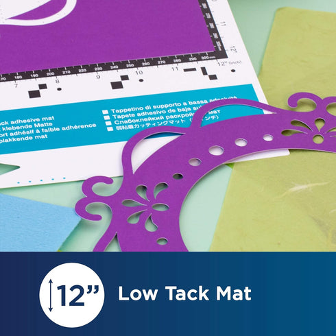 Brother ScanNCut DX Mat CADXMATLOW12, 12" x 12" Low Tack Adhesive for Thin and Delicate Materials, Replacement Accessory...