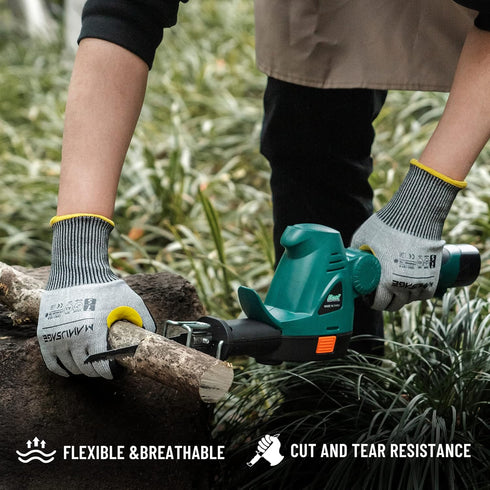 Cut Resistant Gloves, A5 Cut Resistant Work Gloves Men, Working Gloves For Men And Women, Work Gloves Men Heavy Duty, Kevlar Gloves, Yellow reinfo...