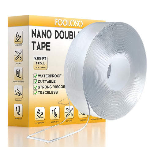 Nano Double Sided Tape Heavy Duty, Strong Double Sided Mounting Tape, Adhesive Mounting Tape, Wall Tape, Clear Poster Tape for Photo Frames, DIY C...