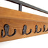 Mail and Key Holder for Wall, Decorative Wooden Wall Shelf with Hooks, Wall Mounted Coat Rack with Shelf, Keys Organizer, Entryway Hooks with Home...