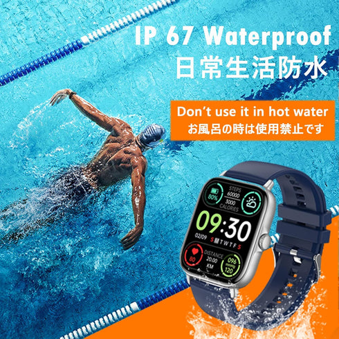 Bluetooth Smart Watch for Men Fitness Activity Tracker Compatible with iPhone Android Waterproof HD Full Touch Screen Smartwatch with Call Text Pe...