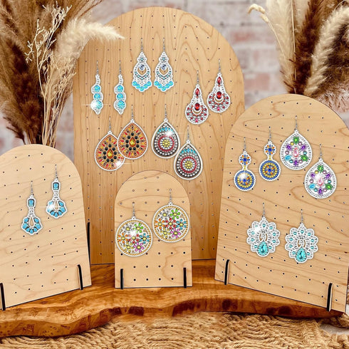 ZYNERY 10 Pairs Diamond Painting Earrings, Earring Kit for Making Earrings, Earring Making Kit for Adults, DIY Diamond Art Earrings, Unique Handma...