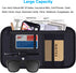 Car Sun Visor Organizer, Wisdompro Vehicle Interior Accessories Storage Pouch Auto Registration Holder with Elastic Strap for Sunglass, Documents,...