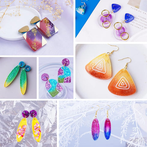 LET'S RESIN Resin Earring Mold, 171 Pcs Resin Jewelry Molds Making Kit with 11 Pack Variety Shape Resin Molds Silicone, Earring Molds for Epoxy Re...