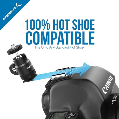 SABRENT Flexible Tripod with Ball Head Bundle for standard Tripod Mount (GP-TRPD-TBHD)...