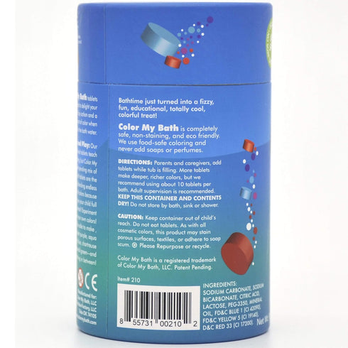 300 Count - The Original Fizzy Color Changing Tablets - Non Toxic, Non Staining, Fragrance Free Eco-Friendly Container - Fun Educational Bathtime ...