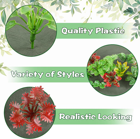100pcs Mini Model Plant Miniature Model Tree Flower Green Shrub for Fairy Garden Diorama Train Scenery Railway Sand Architecture Model Craft Suppl...