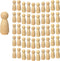 50 Pack Wood Peg Dolls Unfinished Wooden People Craft Blank Family Figures 3/4 x 2 inch...