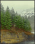 Posterizer 1 pcs-beautiful nature scene with evergreen trees and mountains 2-Landscape & Nature Art-Gift for Art Lovers-Decor for Home & Office- u...