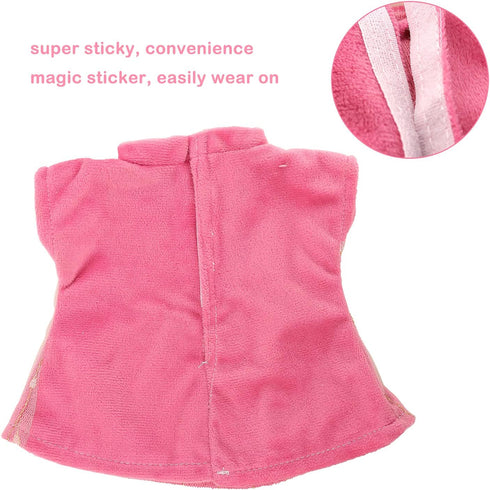 ENOCHT 3 Pieces Baby Doll Clothes Pink Dress with Coat Socks for 14-18 Inch Doll Sweet Cute Doll Clothes for New Born 15 Inch Baby Dolls...