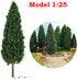 10Pcs Model Pine Cedar Trees 1:25 Green Architecture Tree for O G Scale Railway DIY Scenery Landscape Layout Natural Green 16cm/6.3inch...